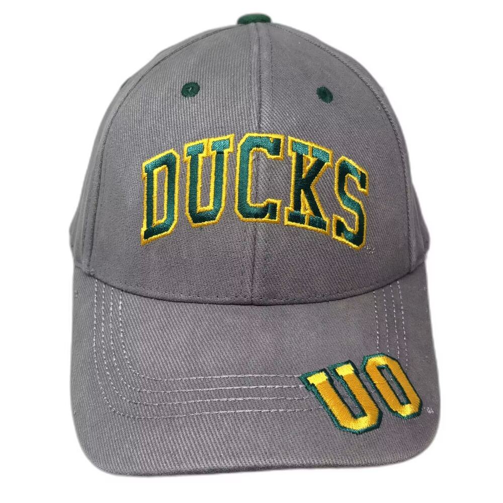 Oregon Ducks NCAA Captivating Headgear Gray Green One Size Cotton Strapback Cap